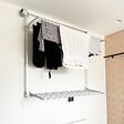FOXYDRY - Étendoir mural 2 grilles pour intérieur et extérieur – blanc – 108x52x137 cm - FOXYDRY Wall Plus - vignette