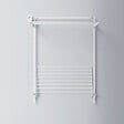FOXYDRY - Étendoir mural 2 grilles pour intérieur et extérieur – blanc – 108x52x137 cm - FOXYDRY Wall Plus - vignette