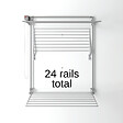 FOXYDRY - Étendoir mural 3 grilles pliable et réglable en hauteur – gris – 108x52x137 cm - FOXYDRY Tower - vignette