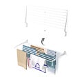 FOXYDRY - Étendoir à linge mural étendoir mural repliable – blanc – 116x50x10 cm - FOXYDRY Fold 120 - vignette