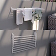 FOXYDRY - Étendoir à linge mural pour intérieur et extérieur – blanc – 116x50x10 cm - FOXYDRY Fold Down 120 - vignette