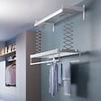 FOXYDRY - Étendoir électrique mur ou plafond en aluminium résistant – gris – 160x52x70 cm - FOXYDRY PRO 150 - vignette