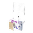 FOXYDRY - Étendoir à linge mural étendoir mural repliable – blanc – 82x50x10 cm - FOXYDRY Fold 80 - vignette
