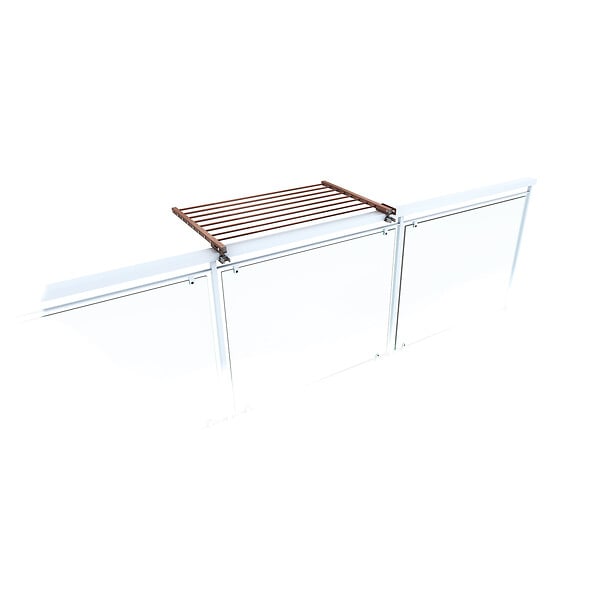 FOXYDRY - Étendoir balcon pliable et inclinable anti-rouille – corten – 82x63x8 cm - FOXYDRY DUO - large