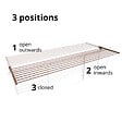 FOXYDRY - Étendoir balcon pliable et inclinable pour extérieur – corten – 202x63x8 cm - FOXYDRY DUO - vignette