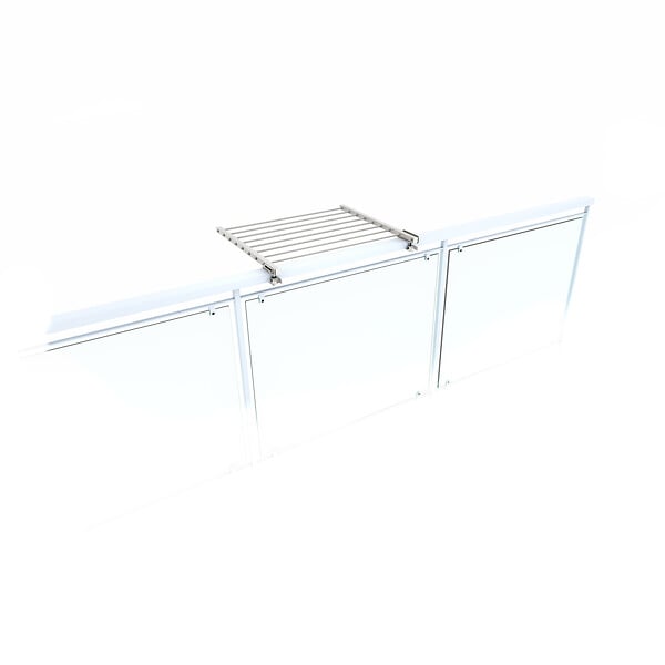 FOXYDRY - Étendoir balcon pliable et inclinable aluminium résistant – blanc – 62x63x8 cm - FOXYDRY DUO - large