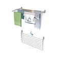 FOXYDRY - Étendoir à linge mural pour intérieur et extérieur – gris – 100x50x10 cm - FOXYDRY Fold Down 100 - vignette