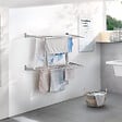 FOXYDRY - Étendoir à linge mural pour intérieur et extérieur – gris – 100x50x10 cm - FOXYDRY Fold Down 100 - vignette