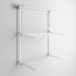 FOXYDRY - Étendoir mural 2 grilles aluminium résistant – blanc – 88x52x137 cm - FOXYDRY Wall Plus - vignette
