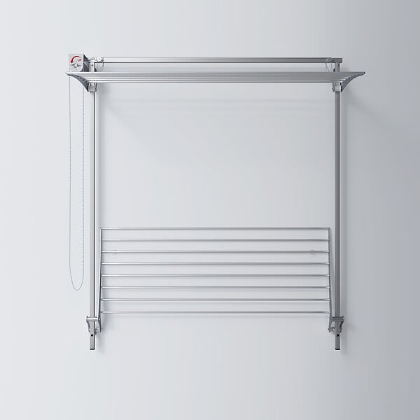 FOXYDRY - Étendoir mural 2 grilles pour intérieur et extérieur – gris – 128x52x137 cm - FOXYDRY Wall Plus - large