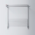 FOXYDRY - Étendoir mural 2 grilles pour intérieur et extérieur – gris – 128x52x137 cm - FOXYDRY Wall Plus - vignette