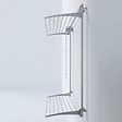 FOXYDRY - Étendoir mural 2 grilles pour intérieur et extérieur – gris – 128x52x137 cm - FOXYDRY Wall Plus - vignette