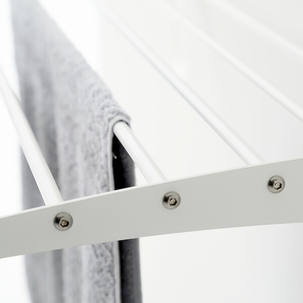 FOXYDRY - Étendoir mural 2 grilles aluminium résistant – blanc – 152x52x137 cm - FOXYDRY Wall Plus - large