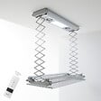 FOXYDRY - Séchoir électrique de plafond en aluminium avec télécommande – gris – 122x57x30 cm - FOXYDRY Air 120 - vignette