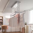 FOXYDRY - Séchoir électrique de plafond en aluminium avec télécommande – gris – 122x57x30 cm - FOXYDRY Air 120 - vignette