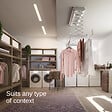 FOXYDRY - Séchoir électrique de plafond en aluminium avec télécommande – gris – 122x57x30 cm - FOXYDRY Air 120 - vignette