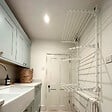FOXYDRY - Étendoir mural 3 grilles pliable et réglable en hauteur – blanc – 152x52x137 cm - FOXYDRY Tower - vignette