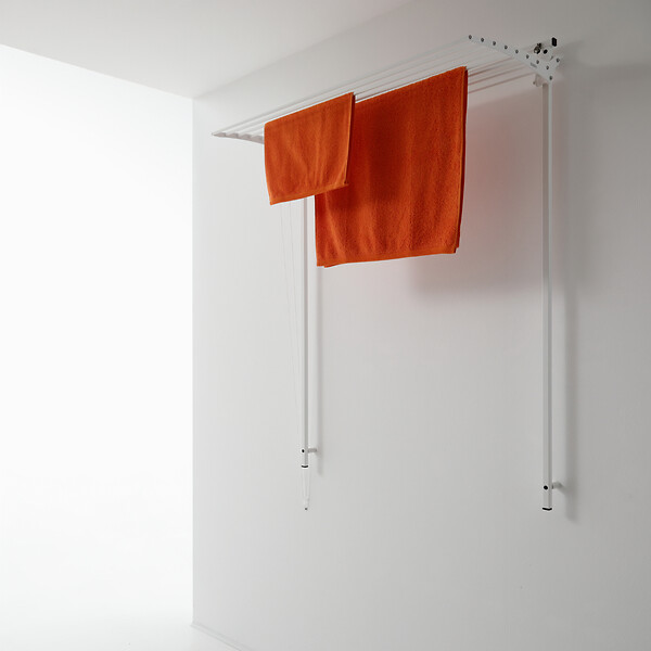 FOXYDRY - Étendoir mural pour intérieur et extérieur, durable – blanc – 152x52x137 cm - FOXYDRY Wall 150 - large