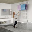 FOXYDRY - Étendoir mural pour intérieur et extérieur, durable – blanc – 152x52x137 cm - FOXYDRY Wall 150 - vignette