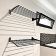 FOXYDRY - Étendoir à linge mural pour intérieur et extérieur – noir – 60x50x10 cm - FOXYDRY Fold 60 - vignette