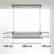 FOXYDRY - Séchoir électrique de plafond en aluminium avec télécommande – gris – 160x57x30 cm - FOXYDRY Air 150 - vignette