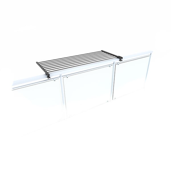 FOXYDRY - Étendoir balcon pliable et inclinable aluminium résistant – antracite – 118x63x8 cm - FOXYDRY DUO - large
