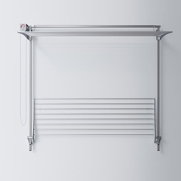 FOXYDRY - Étendoir mural 2 grilles pliable et réglable en hauteur – gris – 152x52x137 cm - FOXYDRY Wall Plus - large