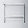 FOXYDRY - Étendoir mural 2 grilles pliable et réglable en hauteur – gris – 152x52x137 cm - FOXYDRY Wall Plus - vignette