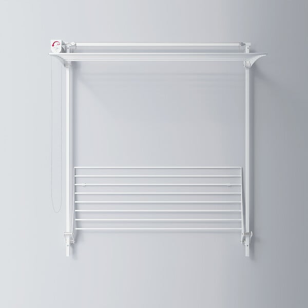 FOXYDRY - Étendoir mural 2 grilles pliable et réglable en hauteur – blanc – 128x52x137 cm - FOXYDRY Wall Plus - large