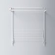 FOXYDRY - Étendoir mural 2 grilles pliable et réglable en hauteur – blanc – 128x52x137 cm - FOXYDRY Wall Plus - vignette