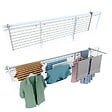 FOXYDRY - Étendoir balcon pliable et inclinable pour extérieur – blanc – 202x63x8 cm - FOXYDRY DUO - vignette