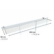 FOXYDRY - Étendoir balcon pliable et inclinable pour extérieur – blanc – 202x63x8 cm - FOXYDRY DUO - vignette
