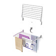 FOXYDRY - Étendoir à linge mural pour intérieur et extérieur – gris – 82x50x10 cm - FOXYDRY Fold 80 - vignette