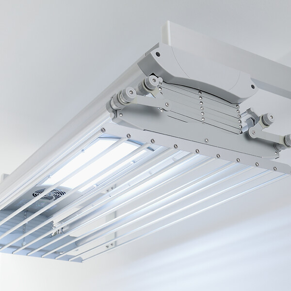 FOXYDRY - Étendoir électrique mur ou plafond en aluminium résistant – gris – 122x57x30 cm - FOXYDRY Air 120 - large