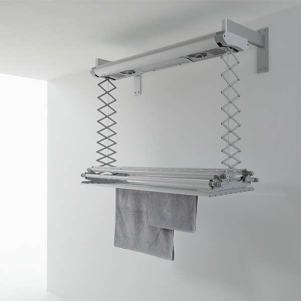FOXYDRY - Étendoir électrique mur ou plafond en aluminium résistant – gris – 122x57x30 cm - FOXYDRY Air 120 - large