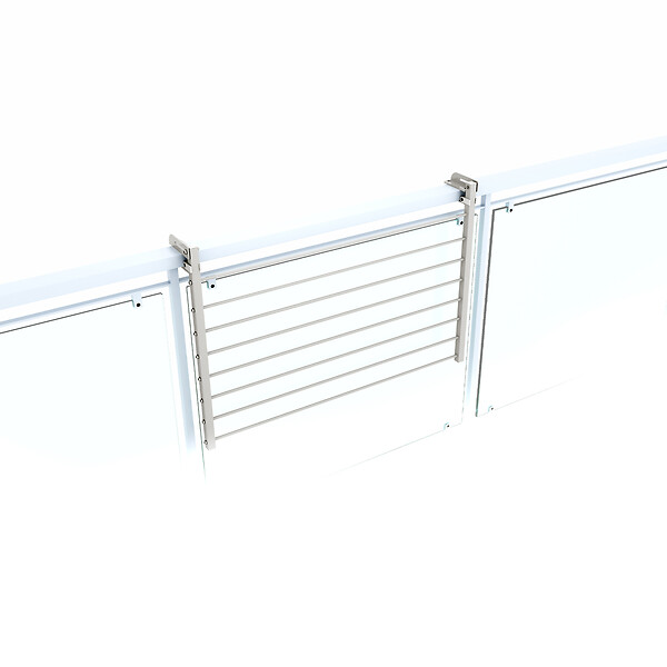 FOXYDRY - Étendoir balcon pliable et inclinable anti-rouille – blanc – 82x63x8 cm - FOXYDRY DUO - large