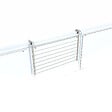 FOXYDRY - Étendoir balcon pliable et inclinable anti-rouille – blanc – 82x63x8 cm - FOXYDRY DUO - vignette