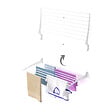 FOXYDRY - Étendoir à linge mural en aluminium résistant – blanc – 100x50x10 cm - FOXYDRY Fold 100 - vignette