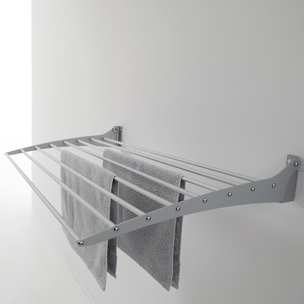FOXYDRY - Étendoir à linge mural étendoir mural repliable – gris – 60x50x10 cm - FOXYDRY Fold Down 60 - large