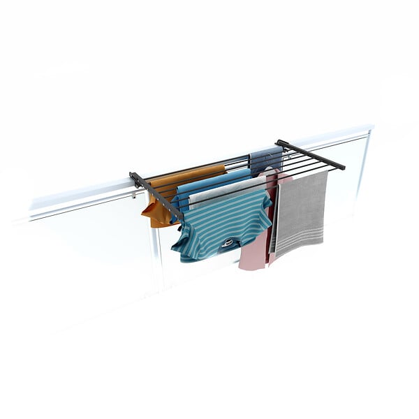 FOXYDRY - Étendoir balcon pliable et inclinable pour extérieur – antracite – 102x63x8 cm - FOXYDRY DUO - large