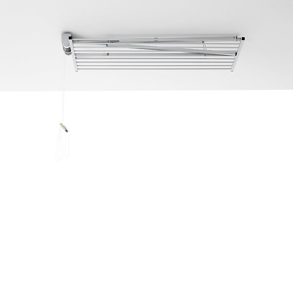 FOXYDRY - Étendoir de plafond manuel en aluminium résistant – blanc – 152x54x25 cm - FOXYDRY Mini 150 - large