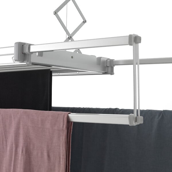 FOXYDRY - Étendoir électrique mur ou plafond en aluminium résistant – gris – 122x52x70 cm - FOXYDRY PRO 120 - large