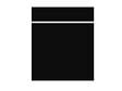 GRUPOALVIC - Porte et façade de tiroir cuisine Louna - Noir mat - L60cm - vignette