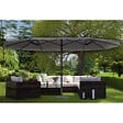 CONCEPT USINE - Parasol double gris droit ovale 27 x 46 m VENICE $ - vignette