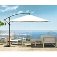 CONCEPT USINE - Parasol  ecru déporté carré 3 x 3 m led SOLENZARA - vignette