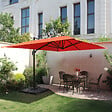 CONCEPT USINE - Parasol  terracotta déporté rectangle 3 x 4 m rotatif à 360 CESARE - vignette