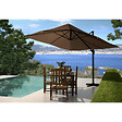 CONCEPT USINE - Parasol  marron déporté carré 3 x 3 m rotatif à 360 PALATINO - vignette