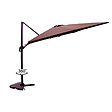 CONCEPT USINE - Parasol  marron déporté carré 3 x 3 m rotatif à 360 PALATINO - vignette