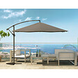 CONCEPT USINE - Parasol gris déporté carré 3 x 3 m led SOLENZARA $ - vignette