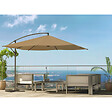 CONCEPT USINE - Parasol  marron droit carré 3 x 3 m led SOLENZARA - vignette